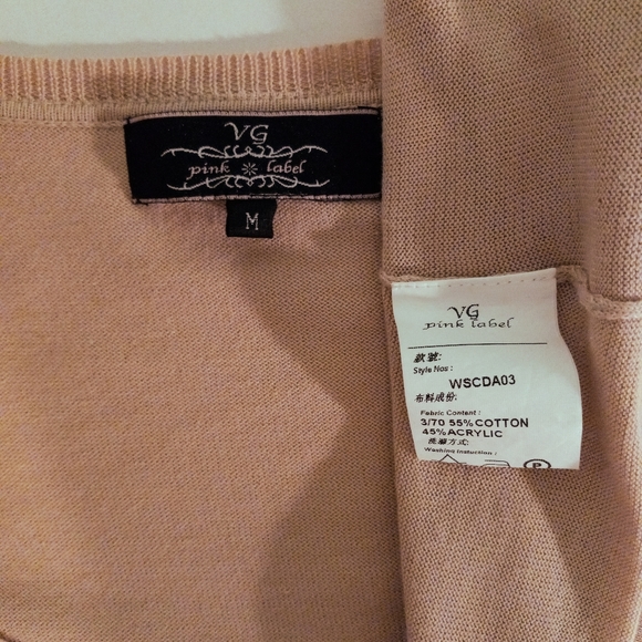 Vintage VG Pink Label Beaded Embroidered Cardigan Sweater | US M - Picture 7 of 8